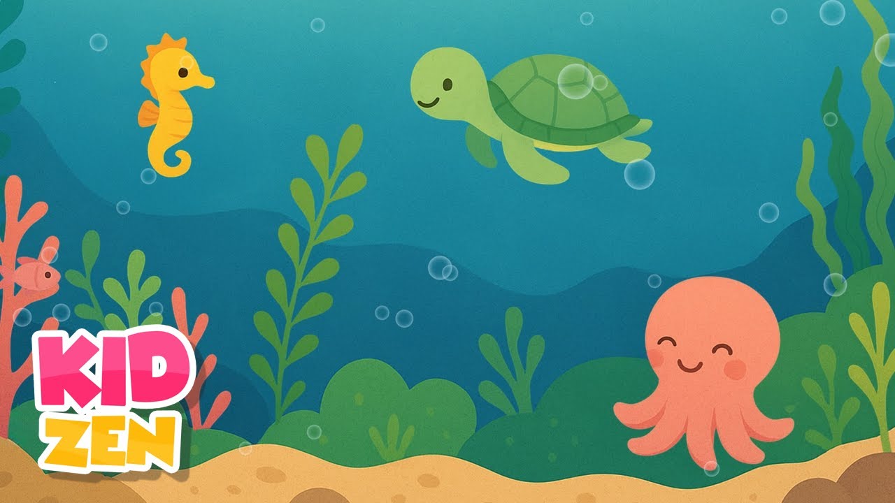 12 Hours of Relaxing Music: My Fair Baby | Peaceful Underwater Animals and Piano Sleep Lullaby img